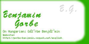 benjamin gorbe business card